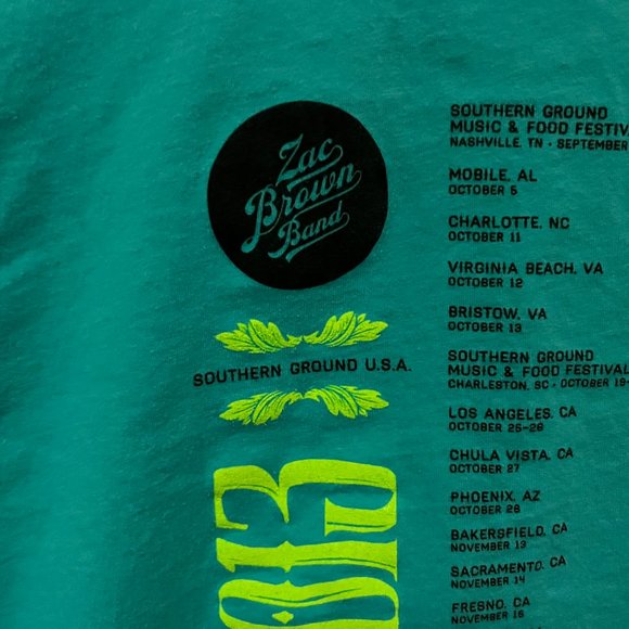 Zac Brown Band Concert Tee 2013 Lucy Justice Goods Size XL - Picture 3 of 6